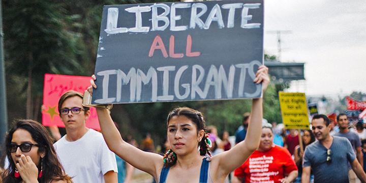 Protesters stand up to Trump’s attacks on immigrants in Los Angeles