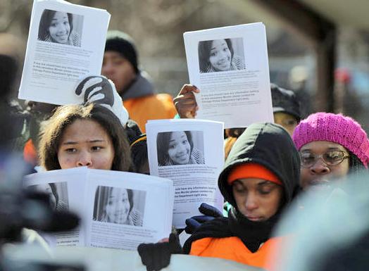 Students and community members gather following Hadiya Pendleton's murder