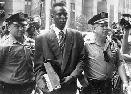 Yusef Salaam is led into court as a defendant in the Central Park 5 case