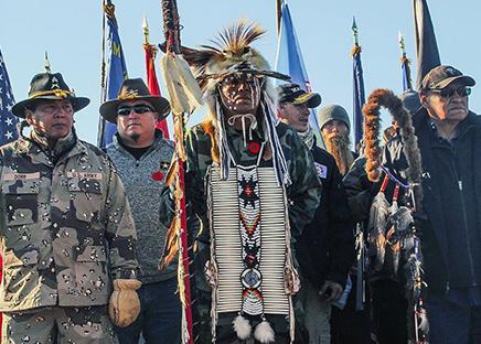 Veterans are taking part in the fight against the Dakota Access Pipeline