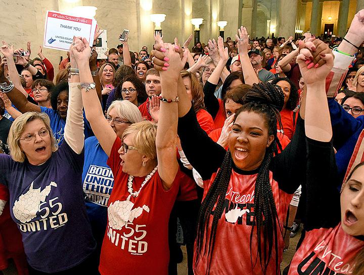 Teachers stand united during a nine-day strike in West Virginia