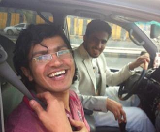 Abdulelah Haider Shaye after he was released from prison