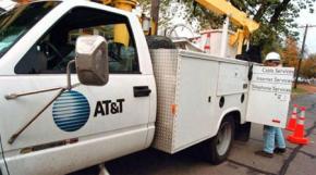 An AT&T repair worker