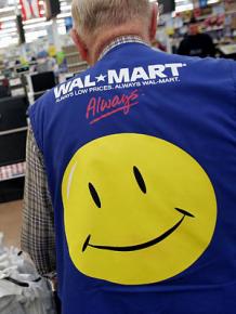 A Wal-Mart "associate" at work
