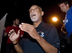 Dr. John Carlos speaking at Occupy Wall Street in October