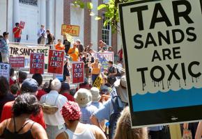 Hundreds of activists descended on Burlington to protest a pro-corporate conference for governors