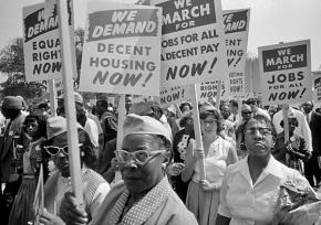 Marching for jobs and freedom in Washington in 1963