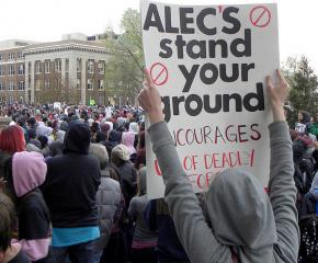 Protesters demanding justice for Trayvon Martin call out ALEC for its role in promoting Stand Your Ground laws