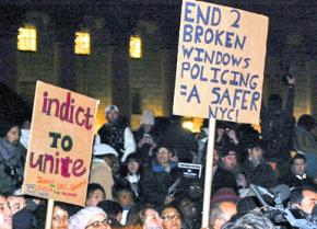 Protesters against Eric Garner's murder call out "Broken Windows" policing