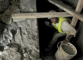 A Haitian-descendant worker on a construction job in Dominican Republic