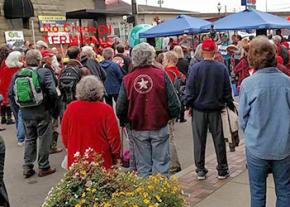 Grays Harbor County residents gather to defend their homes from a proposed petroleum facility