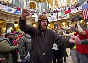The protests in Wisconsin's capital building have galvanized the labor movement