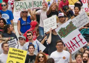 Thousands take to the streets of Los Angeles to resist Trump's hate