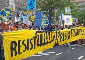 Protesters stand up to Trump at the People's Climate March in Washington, D.C.