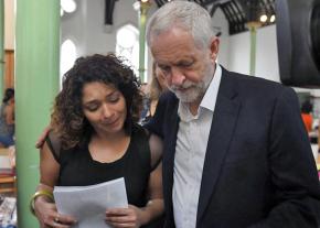 Jeremy Corbyn with residents of West London after the Grenfell Tower fire