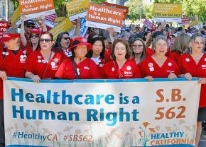 California nurses take to the streets to demand universal health care