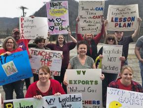 Teachers rally against deteriorating working conditions in West Virginia