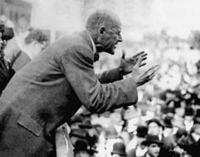 Eugene V. Debs on the speakers' platform