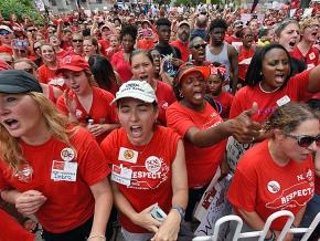 North Carolina teachers descend on the state Capitol to demand funding for public education