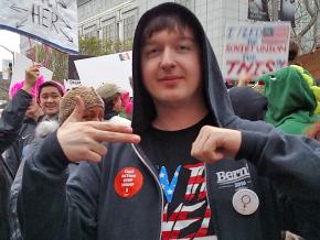 John Holden at the Women’s March in 2017