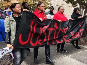 Activists march against the police murder of Emantic “EJ” Bradford Jr.
