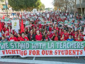 Los Angeles teachers march for education justice